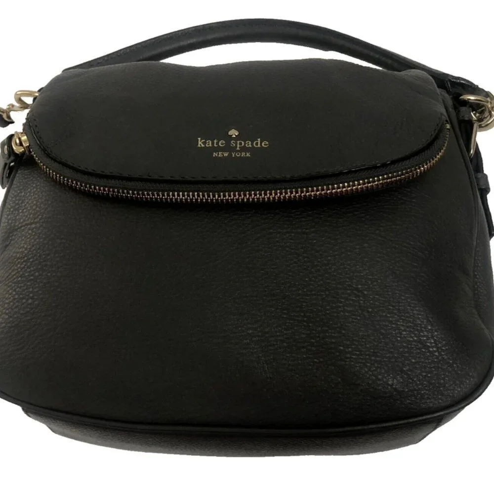 Kate Spade Crossbody Shoulderbag Devin Cobble Hill Smoke Gray Pebble Leather